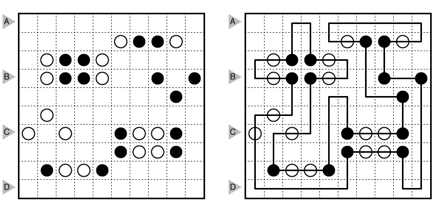 Example Masyu and solution