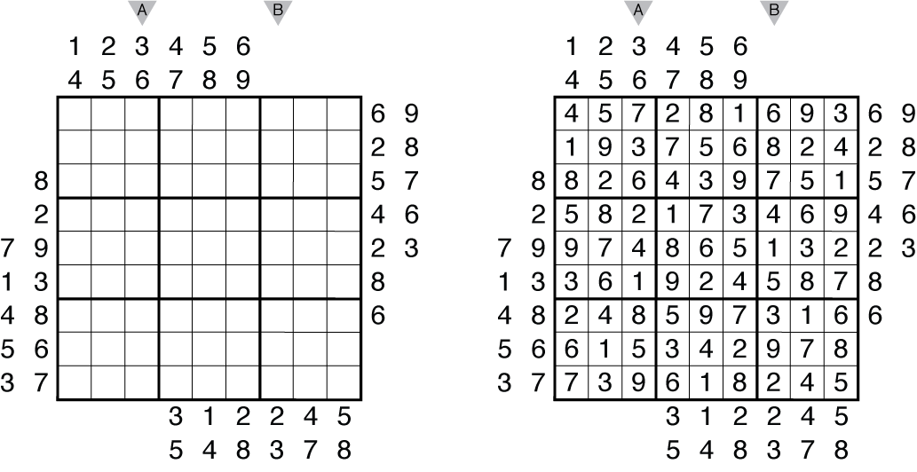 Example Outside Sudoku and solution