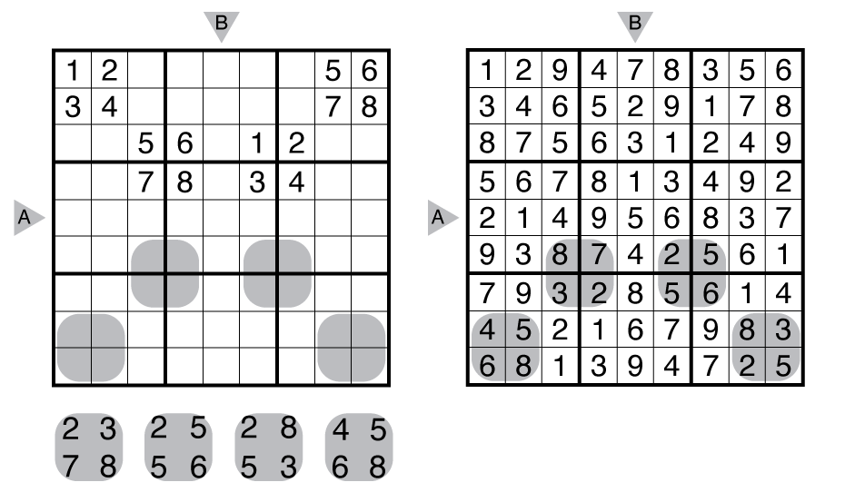 Example Shape Sudoku and solution