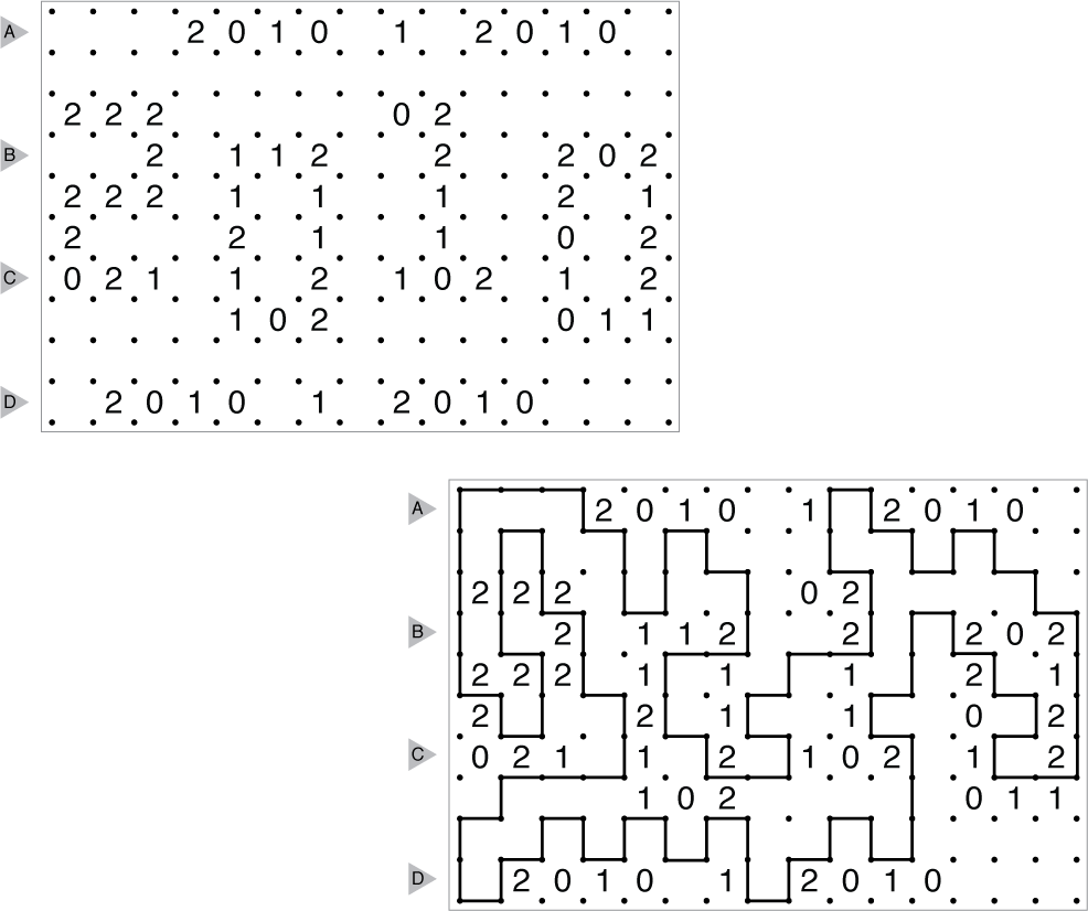 Example Slitherlink and solution