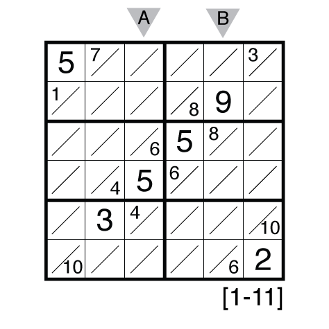 Tight Fit Sudoku (1-11) by Thomas Snyder
