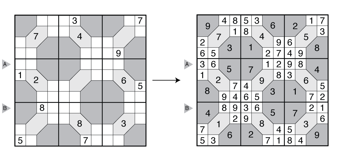 Example Tile Sudoku and solution