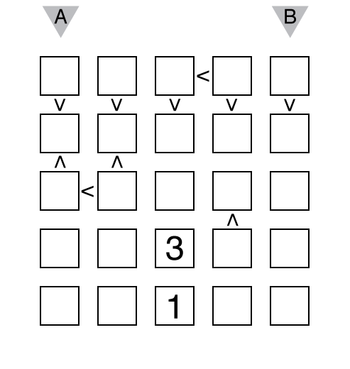 Futoshiki Variation by Tyler Hinman