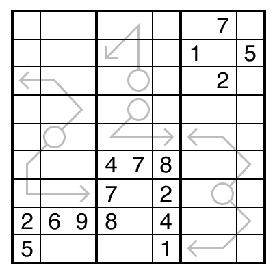 Arrow Sudoku by Zoltán Horváth