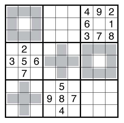 Solve Sudoku on the basis of the given irregular regions