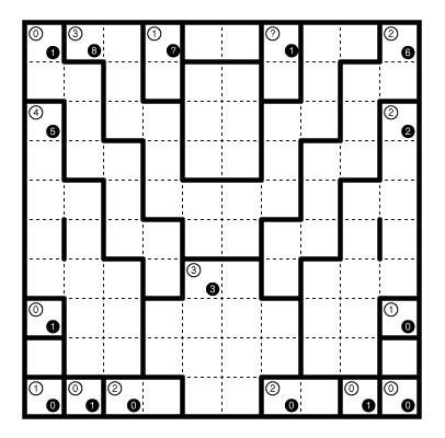 Solve Sudoku on the basis of the given irregular regions