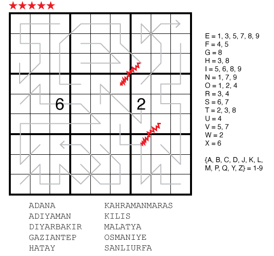 Earthquake Relief Sudoku by Serkan Yürekli