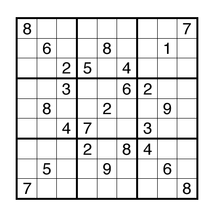 Hard Sudoku by Thomas Snyder