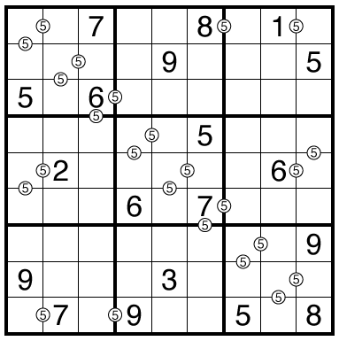 Fives Sudoku by Clover