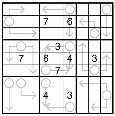 Arrow Sudoku by Philip Newman