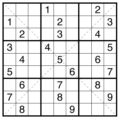 Diagonal Sudoku by Philip Newman