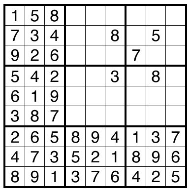 Mini-Sudoku by Thomas Snyder