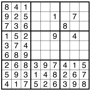 Mini-Sudoku by Thomas Snyder