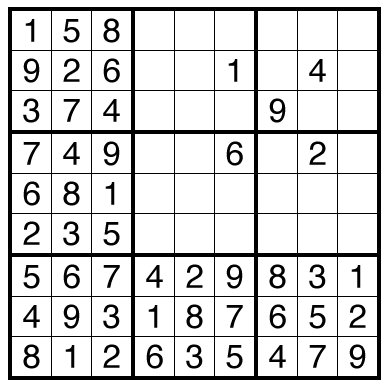 Mini-Sudoku by Thomas Snyder