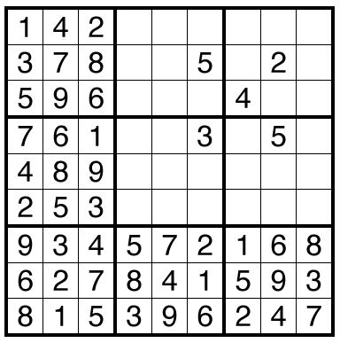 Mini-Sudoku by Thomas Snyder