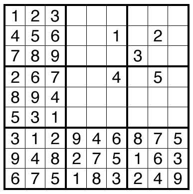 Mini-Sudoku by Mr. Menace