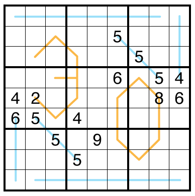 Factor Lines Sudoku by Philip Newman