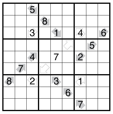 Dead or Alive Arrow Sudoku by Bill Murphy
