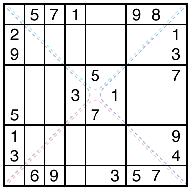 Bent Diagonals Sudoku by Bill Murphy