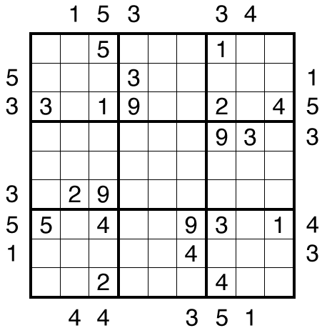 Skyscraper Sudoku by clover!