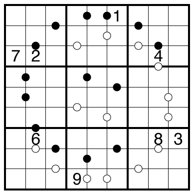 Kropki Pairs Sudoku by Philip Newman