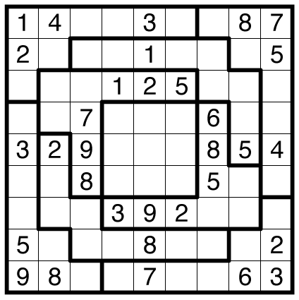 Irregular Sudoku by clover!