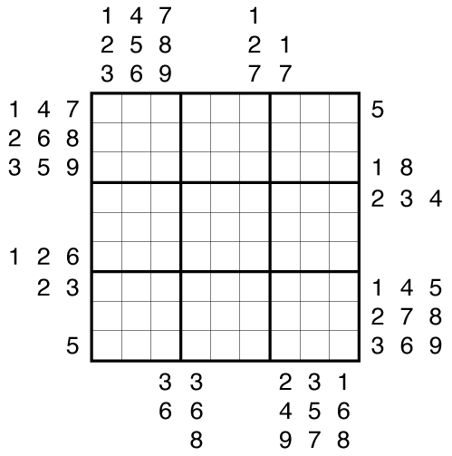 Outside Sudoku by clover!