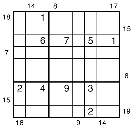 Sum Frame Sudoku by clover!