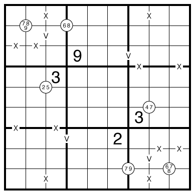 XV Pairs Quadruples Sudoku by clover!