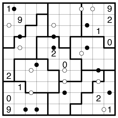 Irregular 0-9 Kropki Pairs Sudoku by Philip Newman