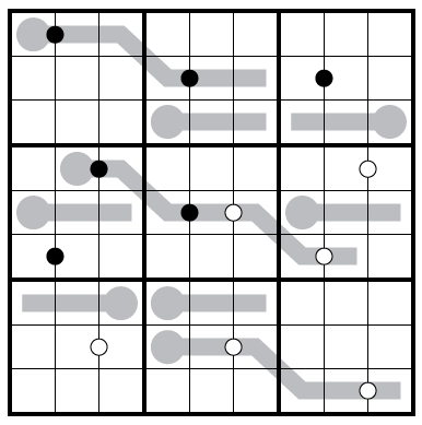 Thermo-Kropki Pairs Sudoku by Philip Newman