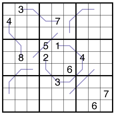 Echo Lines Sudoku by Bill Murphy