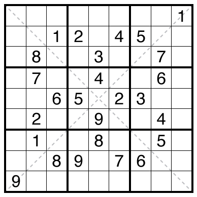 Diagonal Sudoku by Philip Newman