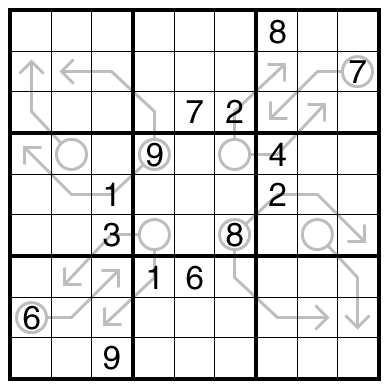 Arrow Sudoku by Philip Newman