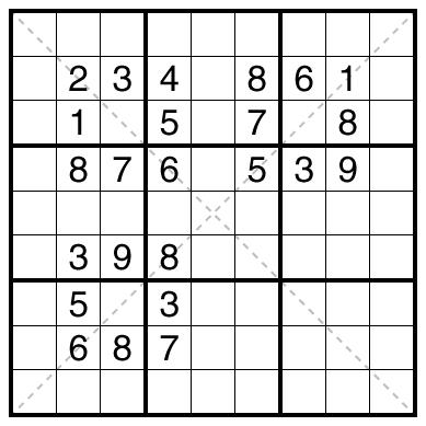 Diagonal Sudoku by Bill Murphy
