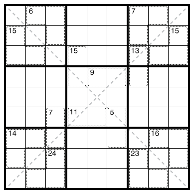 Diagonal Killer Sudoku by Philip Newman