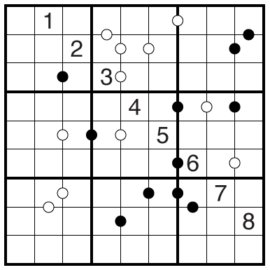 Kropki Pairs Sudoku by Philip Newman