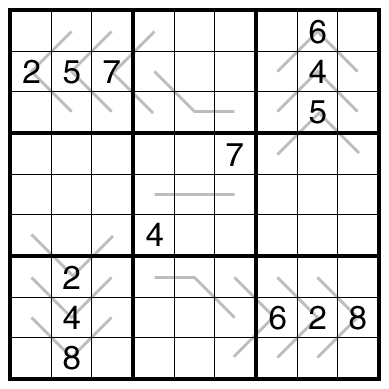 Sequence Lines Sudoku by Bill Murphy