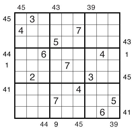 X-Sums Sudoku by clover!