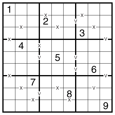 XV Pairs Sudoku by Philip Newman