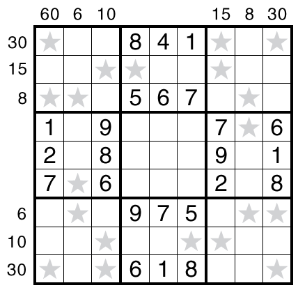 Star Product Sudoku by clover!