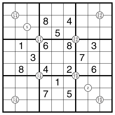 Exclusion (Quadruples) Sudoku by clover!