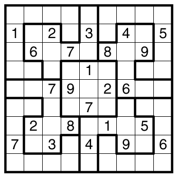 Irregular Sudoku by Bill Murphy