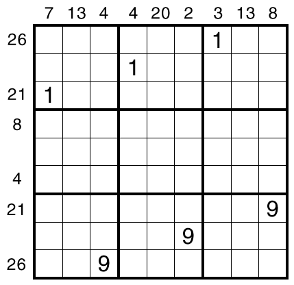Sandwich Sudoku by Bill Murphy