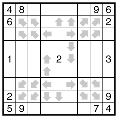Point To Next Sudoku by Bill Murphy