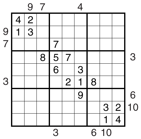 Interval Sums Sudoku by clover!